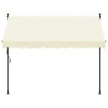 Auvent rétractable crème 250x150 m tissu et acier