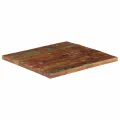 Dessus de table 80x80x3,8 cm carré bois massif de récupération