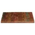 Dessus de table 80x80x3,8 cm carré bois massif de récupération
