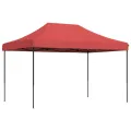 Tente de réception pliable escamotable bordeaux 410x279x315 cm