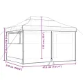 Tente de réception pliable escamotable 4 parois latérales vert