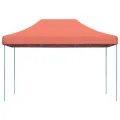Tente réception pliable escamotable terre cuite 410x279x315 cm