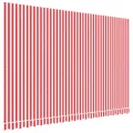 Tissu de remplacement pour auvent rayures rouges et blanches