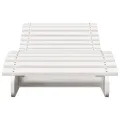 Chaises longues lot de 2 blanc 205x60x31,5cm bois massif de pin