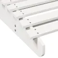 Chaises longues lot de 2 blanc 205x60x31,5cm bois massif de pin
