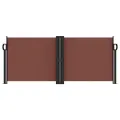 Auvent latéral rétractable marron 100x600 cm