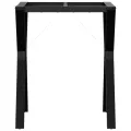 Pieds de table à manger cadre en Y 60x60x73 cm acier