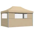 Tente de réception pliable escamotable avec 3 parois latérales