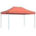 Tente réception pliable escamotable terre cuite 440x292x315 cm