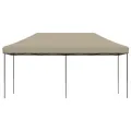Tente de réception pliable escamotable taupe 580x292x315 cm