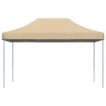 Tente de réception pliable escamotable beige 440x292x315 cm