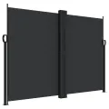 Auvent latéral rétractable noir 180x1200 cm