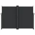 Auvent latéral rétractable noir 180x1200 cm