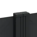 Auvent latéral rétractable noir 180x1200 cm