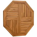 Dessus de table 70x70x2,5 cm octogonal bois de teck massif