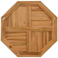 Dessus de table 70x70x2,5 cm octogonal bois de teck massif
