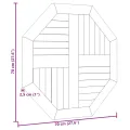 Dessus de table 70x70x2,5 cm octogonal bois de teck massif