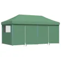 Tente de réception pliable escamotable 4 parois latérales vert