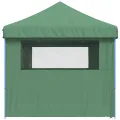 Tente de réception pliable escamotable 4 parois latérales vert