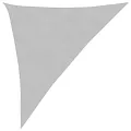Voile d'ombrage gris clair 3x4x5 m 100% polyester oxford