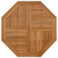 Dessus de table 90x90x2,5 cm octogonal bois de teck massif