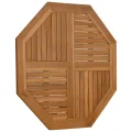 Dessus de table 90x90x2,5 cm octogonal bois de teck massif