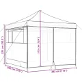 Tente de réception pliable escamotable avec 4 parois latérales