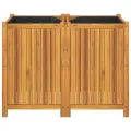 Jardinière avec doublure 100x50x75 cm bois massif d'acacia