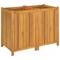 Jardinière avec doublure 100x50x75 cm bois massif d'acacia