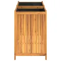 Jardinière avec doublure 100x50x75 cm bois massif d'acacia