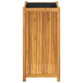 Jardinière avec doublure 50x50x100 cm bois massif d'acacia