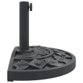 Base de parasol pour mâts Ø38 / 48 mm 9 kg demi-rond