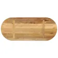 Dessus de table 80x40x2,5 cm ovale bois massif de manguier brut