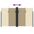 Auvent latéral rétractable beige 200x1200 cm