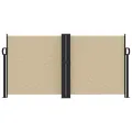 Auvent latéral rétractable beige 120x1000 cm