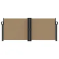 Auvent latéral rétractable taupe 100x1000 cm