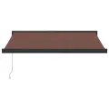 Auvent manuel rétractable marron 350x250 cm