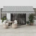 Auvent rétractable automatique avec LED anthracite et blanc