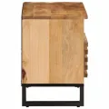 Meuble TV 80x34x46 cm bois massif de manguier brut