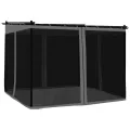 Tonnelle avec parois en filet anthracite 3x3 m acier