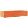 Jardinière cire marron 110x40x23 cm bois de pin massif