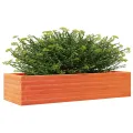 Jardinière cire marron 110x40x23 cm bois de pin massif