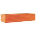 Jardinière cire marron 110x40x23 cm bois de pin massif
