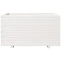 Jardinière blanc 90x60x49,5 cm bois de pin massif