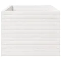 Jardinière blanc 90x60x49,5 cm bois de pin massif
