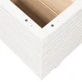 Jardinière blanc 90x60x49,5 cm bois de pin massif