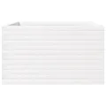 Jardinière blanc 80x80x46 cm bois de pin massif