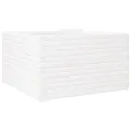 Jardinière blanc 80x80x46 cm bois de pin massif