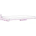 Dessus de table 3 pcs 80x47x2,5cm rectangulaire bois pin massif