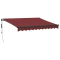 Auvent rétractable automatique bordeaux 300x250 cm